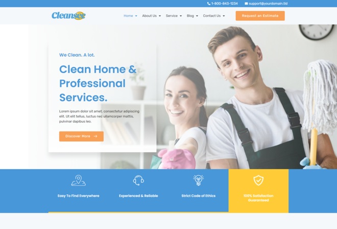Cleansee - Template Kits For Cleaning Services