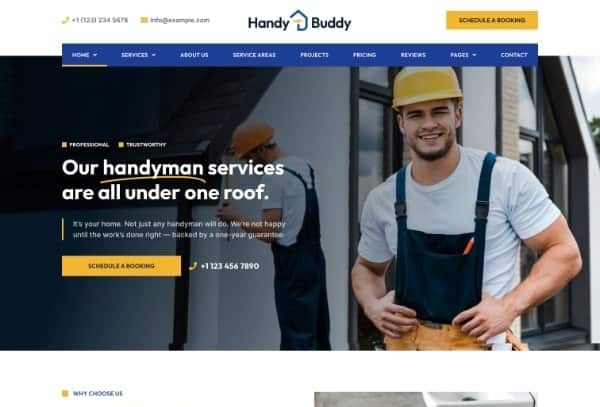Handy Buddy - Handyman Services Elementor Pro Template Kit