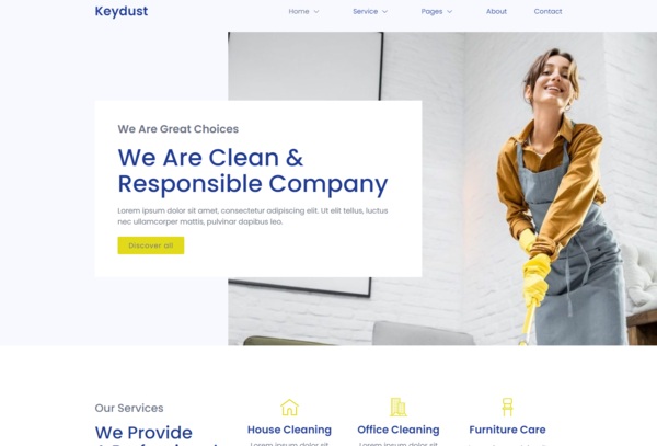 Keydust Cleaning Service - Elementor Template Kit