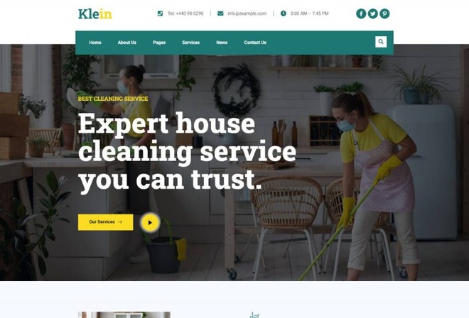 Klein - Cleaning Services Elementor Template Kit