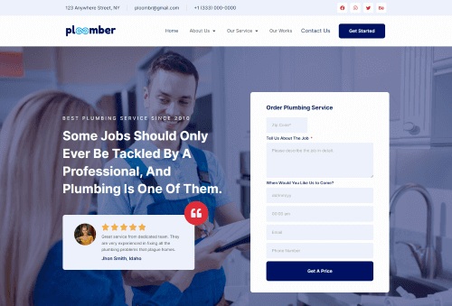 Ploombr - Plumbing Repair Service Template Kit