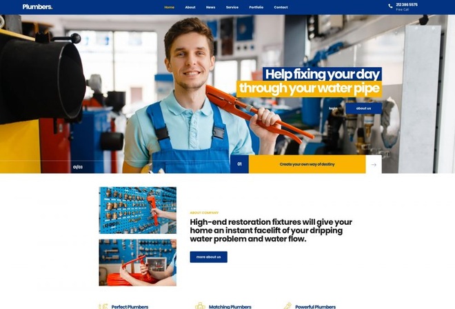 Plumbers - Plumber Service Elementor Template Kit