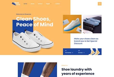 Shoecare - Shoes Laundry Service Elementor Template Kit