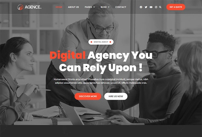 Agence - Digital Agency Elementor Template Kit