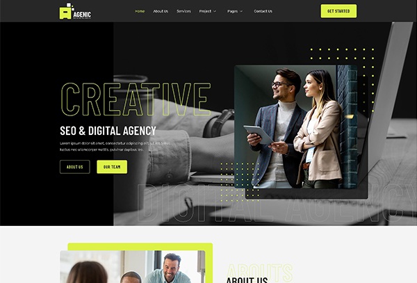 Agenic - Creative SEO & Digital Agency Elementor Template Kit