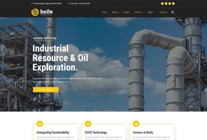 Boile - Oil Company & Industry Elementor Template Kit