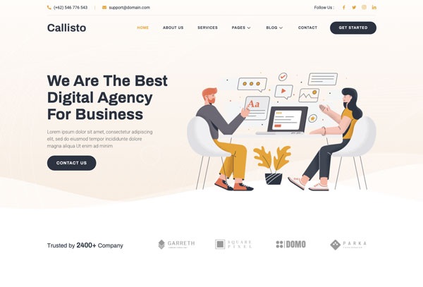 Callisto - SEO & Digital Marketing Agency Elementor Template Kit