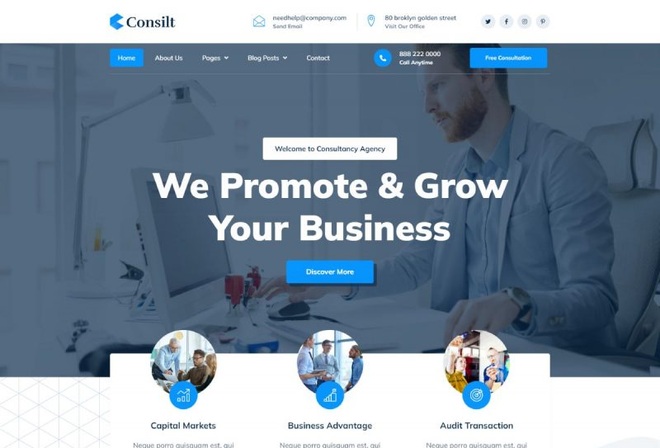 Consilt - Business Elementor Template kit