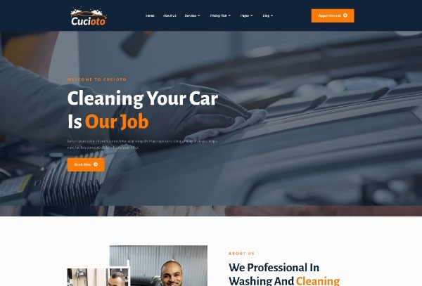 Cucioto - Car Wash Services Elementor Template Kit