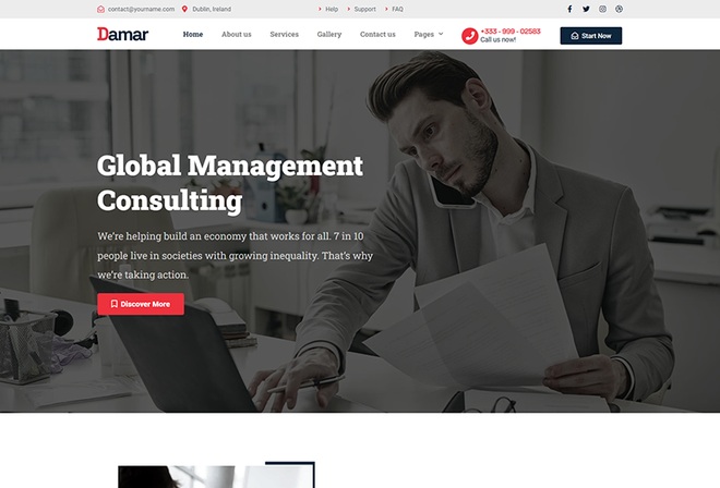 Damar - Business Consultant Elementor Template Kit