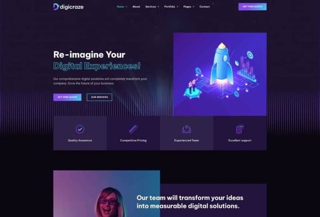 Digicraze - Digital Marketing Agency Elementor Pro Template Kit