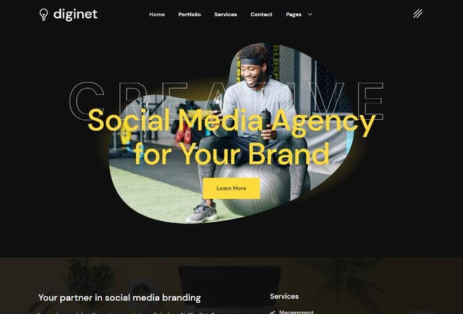 Diginet - Social Media Agency Elementor Template Kit