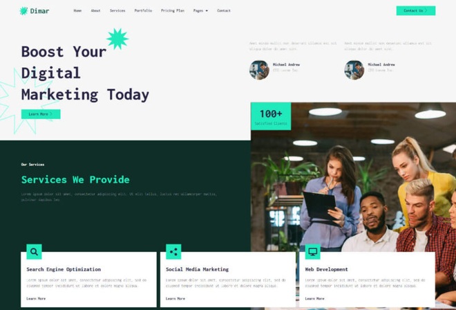 Dimar - Digital Marketing Agency Elementor Template Kit