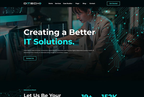 Ditech - IT Solutions & Services Company Elementor Template Kit
