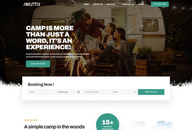 Forestter - Template kit for Glamping Services