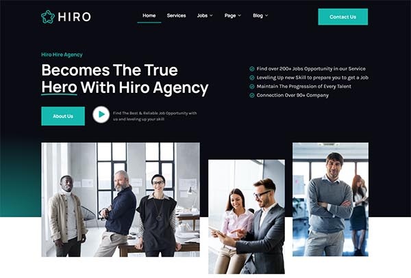 Hiro – Human Resources & Recruitment Agency Elementor Template Kit