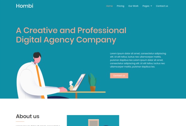 Hombi - Digital Agency Elementor Template Kit