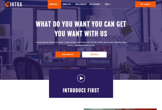 Intra - Modern Digital Agency Elementor Template Kit