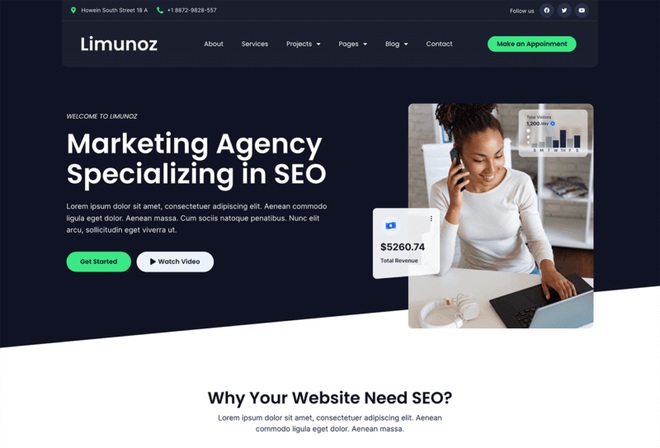 Limunoz - SEO & Digital Marketing Agency Template Kit