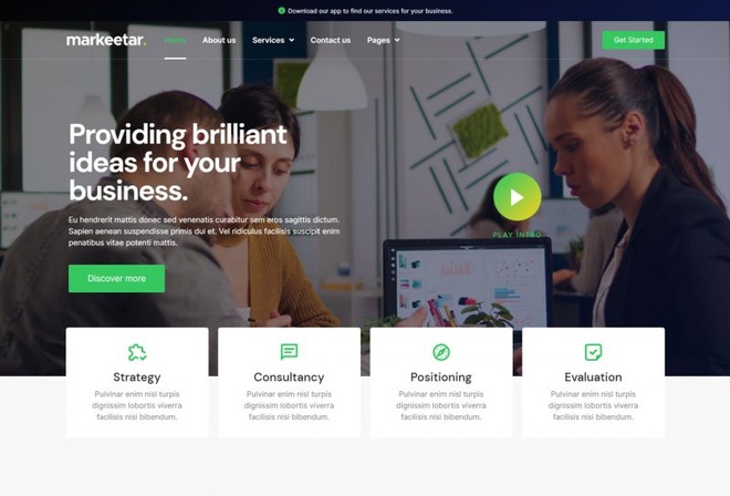 Markeetar - Template kit for marketing agency