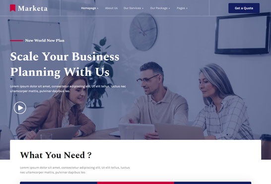 Marketa - Digital Agency Business Services Elementor Template Kit