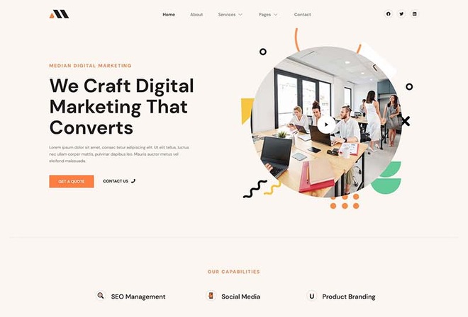 Median - Digital Marketing Agency Elementor Template Kit
