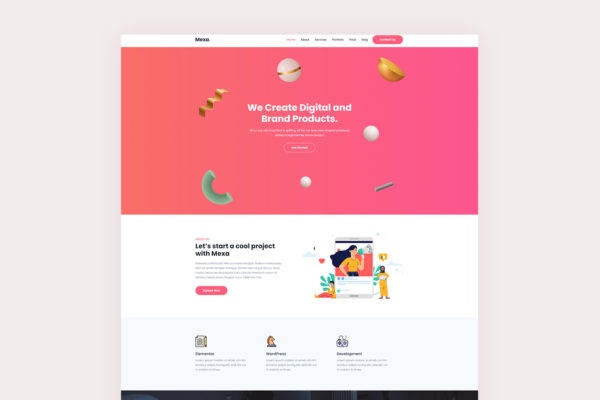 Mexa - Digital Agency Elementor Template Kit
