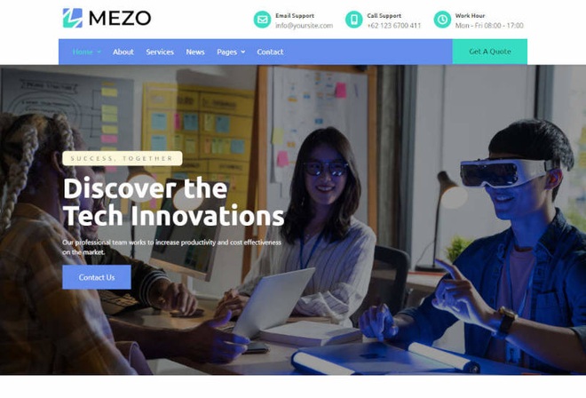 Mezo - Tech Company Elementor Template Kit