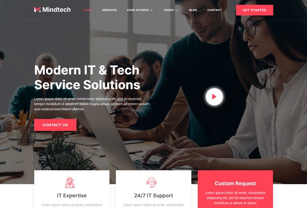 Mindtech – IT Solutions & Services Company Elementor Template Kit