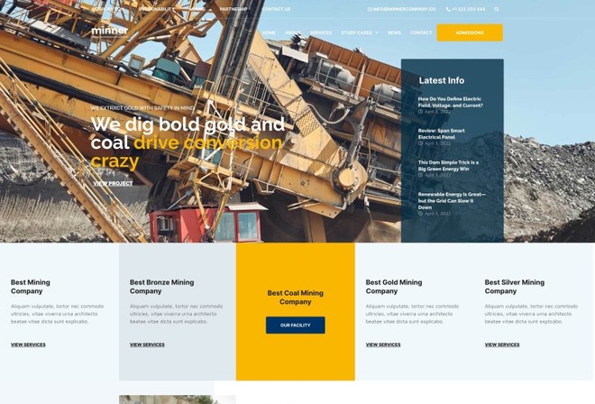 Minner - Mining and Company Elementor Kit