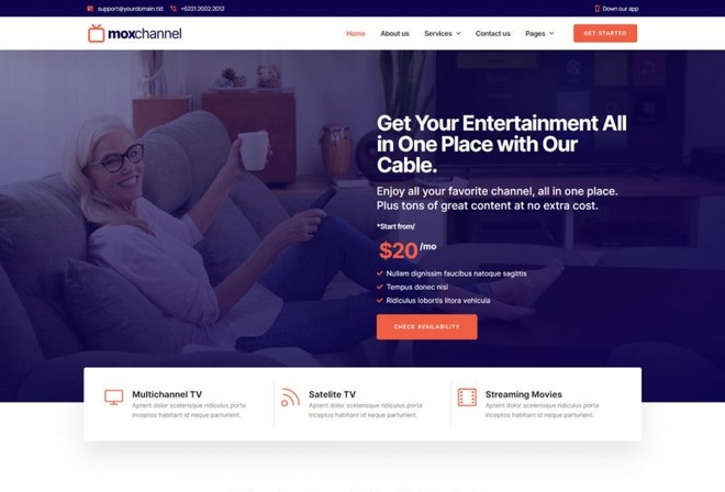 Moxchannel - Template kit for TV Channel Services