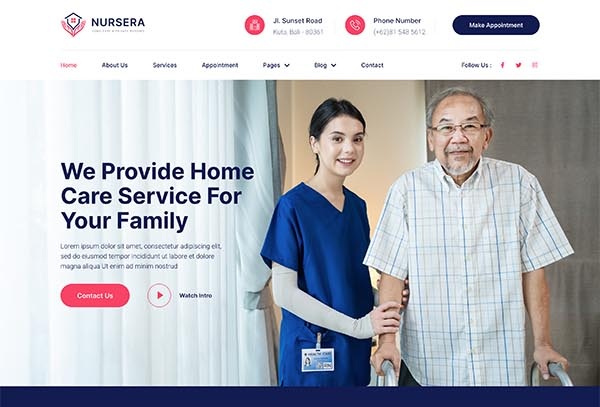 Nursera – Home Care & Private Nursing Services Elementor Template Kit