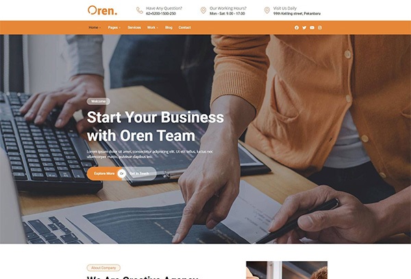 Oren - Creative Business Elementor Template Kit