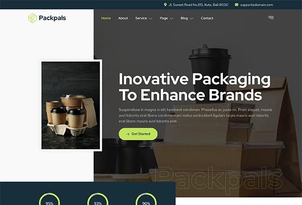 Packpals – Packaging Company Elementor Template Kit
