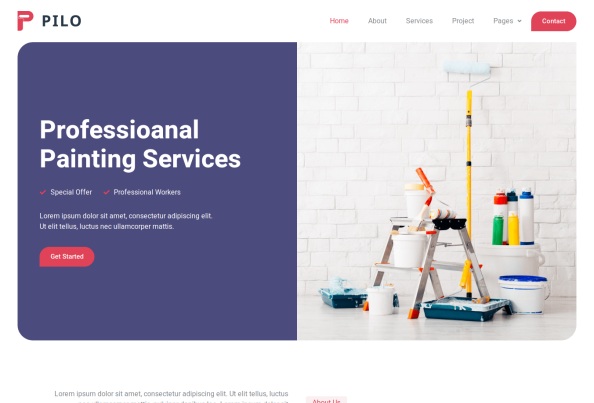Pilo - Painting Services Elementor Template Kit