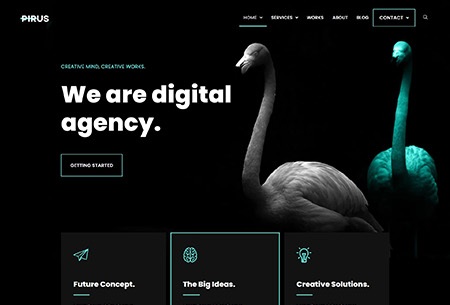 PIRUS – Dark Digital Agency Elementor Template Kit