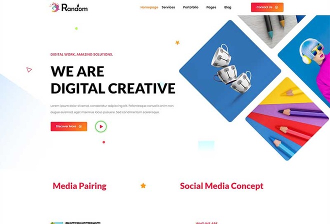 Random - Creative Digital Agency Elementor Template Kit