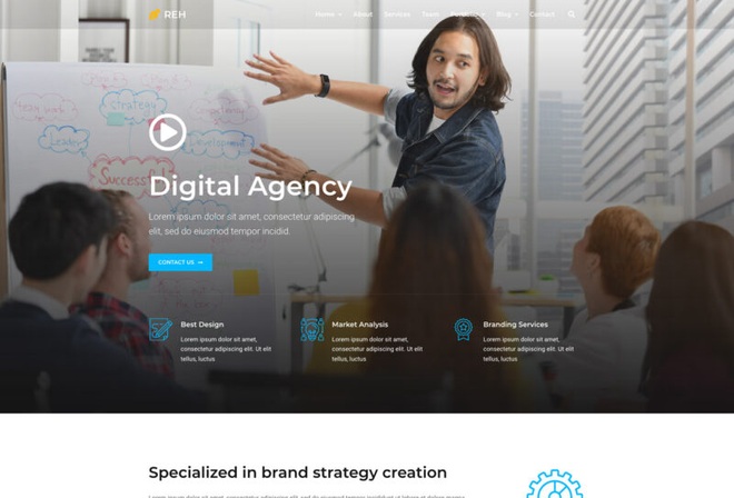 Reh - Agency Elementor Template Kit