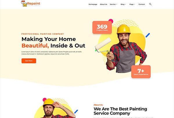 Repaint - Painting Company Service Elementor Template Kit