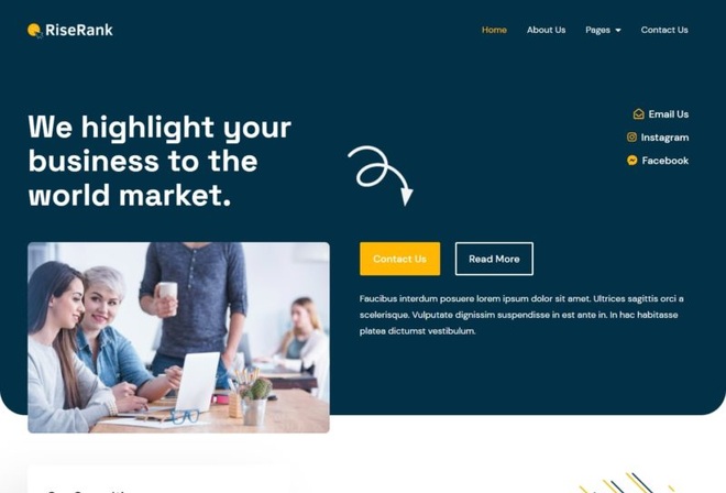 Riserank - Digital Marketing Agency Elementor Template Kit
