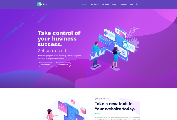 Saku- Agency And Business Elementor Template Kit