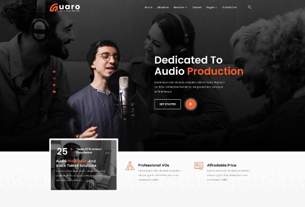 Suaro - Voice Over Services Elementor Template Kit