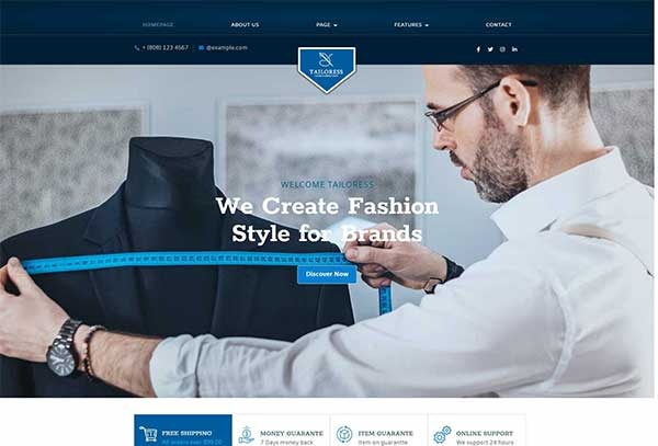 Tailoress - Tailor Service & Made Elementor Template Kit