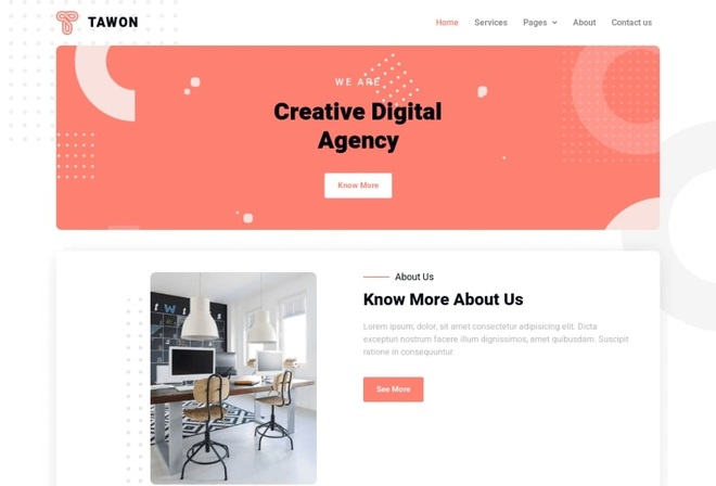 Tawon - Agency Landing Page Elementor Template Kit