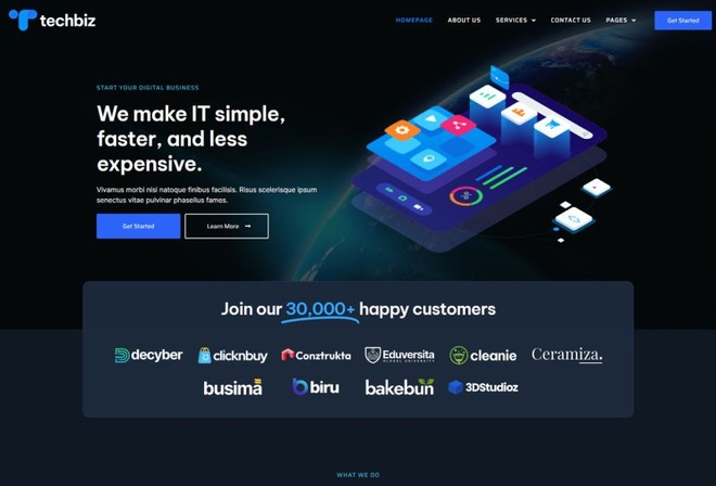 TechBiz - Template kit for Tech Company