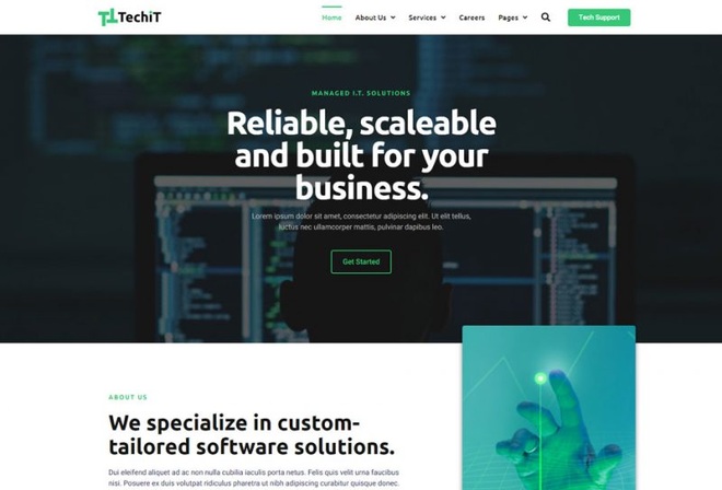 TechiT - template kit for tech company