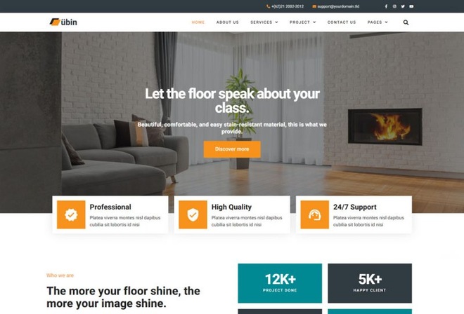 Ubin - Template kit for Flooring Services