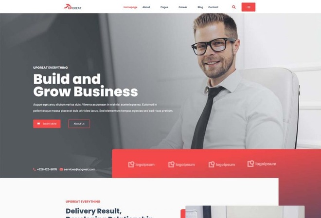 Upgreat - Bussines Service Corporate Elementor Template Kit