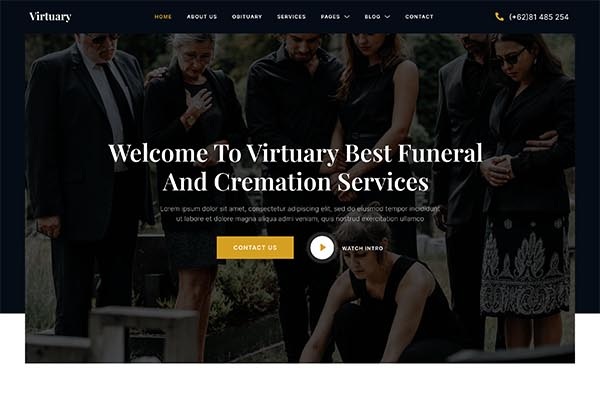 Virtuary - Funeral & Cremation Services Elementor Template Kit