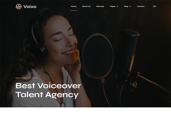 Voixo – Voice Over Talent & Agency Elementor Template Kit